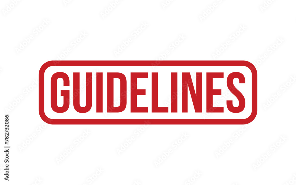 Fototapeta premium Red Guidelines Rubber Stamp Seal Vector