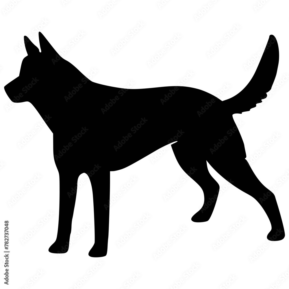 Belgian Malinois Shepherd, Malinois, Dog , Dog Outline, Police Dog Vector Silhouette Cut File Clipart Print