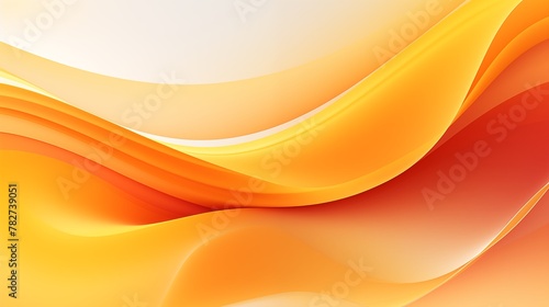 3D Saffron colour wave abstract background vector.