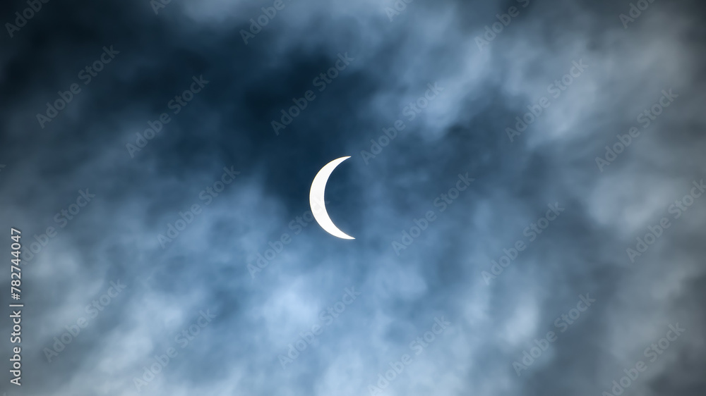 Partial Eclipse, April 8, 2024, Irondale, Alabama, United States, North America, 1:36 pm to 2:00 pm CST