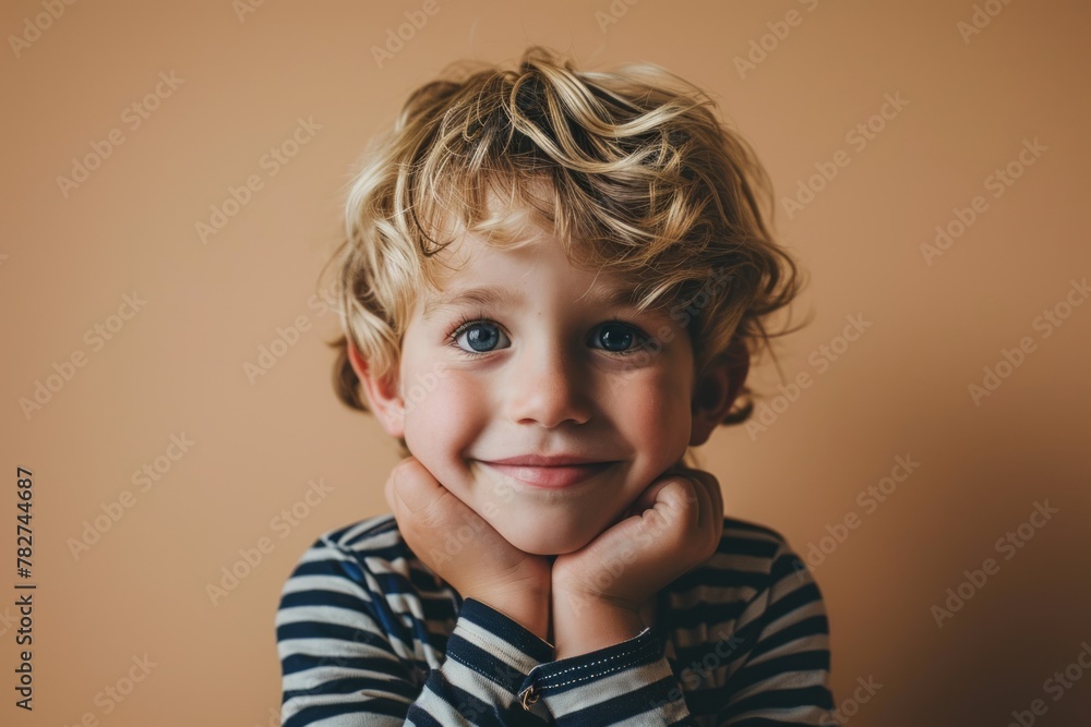 Portrait of a cute little boy with blond hair and blue eyes Portrait of a cute little boy with blond hair and blue eyes