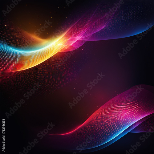 Wallpaper Mural Abstract technology background with a network grid and particles connected. Sci-fi digital technology with line connect network Torontodigital.ca