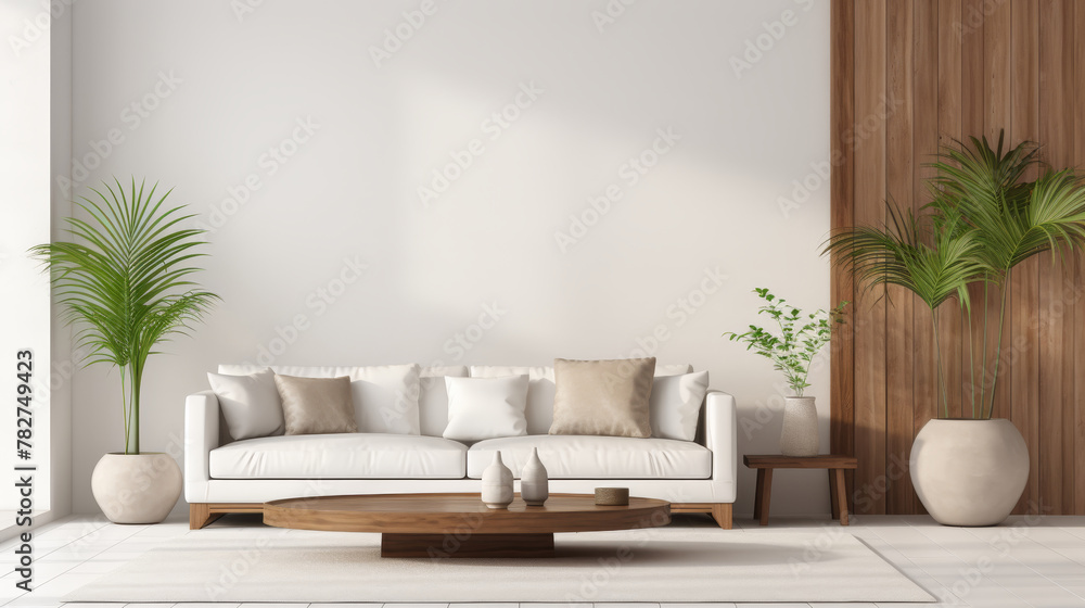Modern livingroom sitting area decorated with green plant Modern livingroom sitting area decorated with green plant