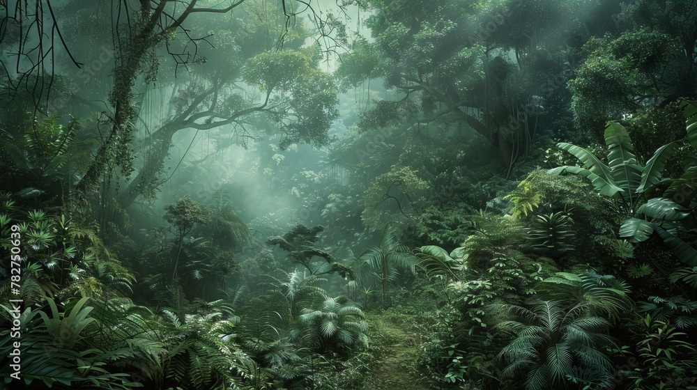 View Rainforest Background for International Day of Forests. The mystical nature of the rainforest. Beautiful nature landscape. View Rainforest Background for International Day of Forests. The mystical nature of the rainforest. Beautiful nature landscape.