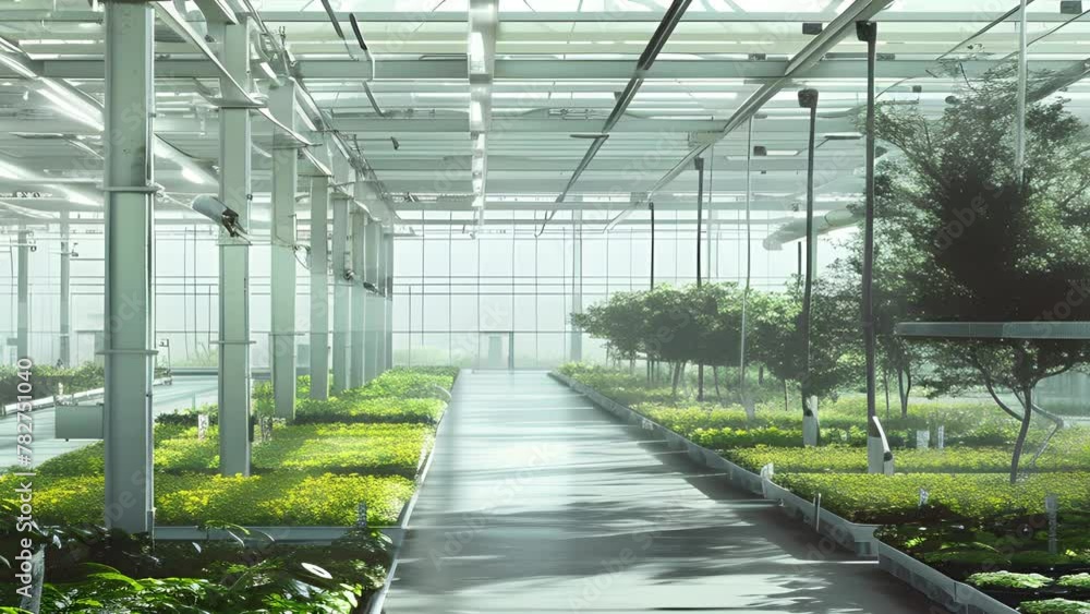 spices, vegetables, and trees grow in a large greenhousef, zoomout, agriculture spices, vegetables, and trees grow in a large greenhousef, zoomout, agriculture