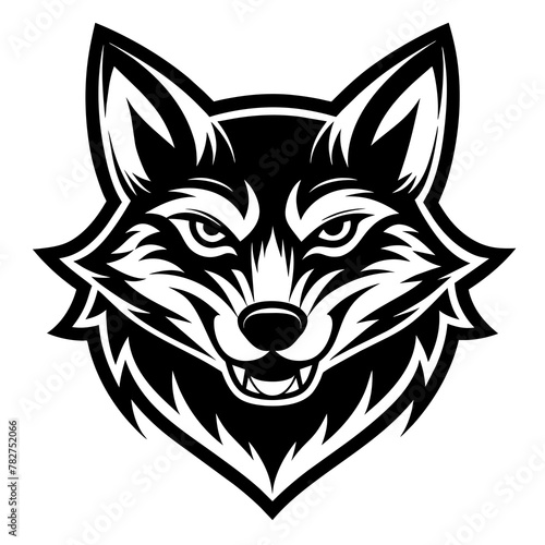 wolf mascot,wolf silhouette,vector,icon,svg,characters,Holiday t shirt,black wolf face drawn trendy logo Vector illustration,wolf on a white background,eps,png