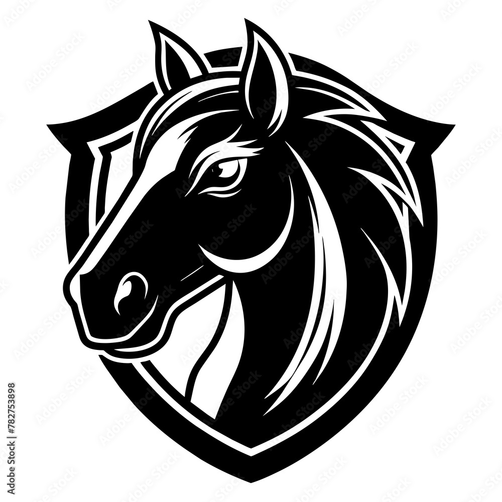 horse head mascot,horse silhouette,vector,icon,svg,characters,Holiday t shirt,black horse face drawn trendy logo Vector illustration,horse on a white background,eps,png