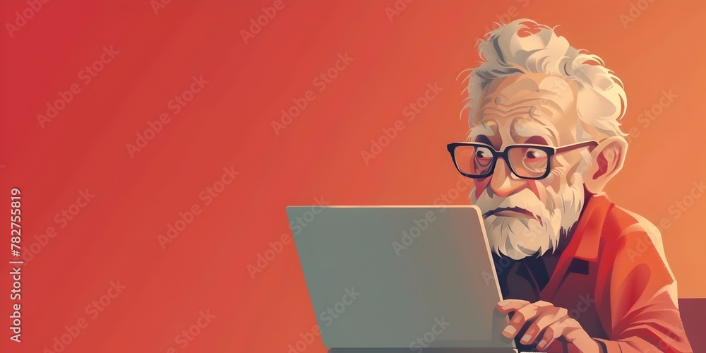 Elderly Man Sharing His Tech Savvy Tales on a Digital Platform