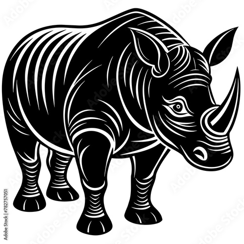 rhino head mascot rhino silhouette vector icon svg characters Holiday t shirt black rhino face drawn trendy logo Vector illustration rhino on a white background eps png