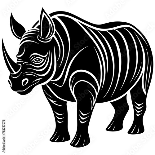 rhino head mascot,rhino silhouette,vector,icon,svg,characters,Holiday t shirt,black rhino face drawn trendy logo Vector illustration,rhino on a white background,eps,png © SK kobita