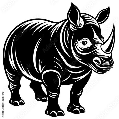 rhino head mascot rhino silhouette vector icon svg characters Holiday t shirt black rhino face drawn trendy logo Vector illustration rhino on a white background eps png