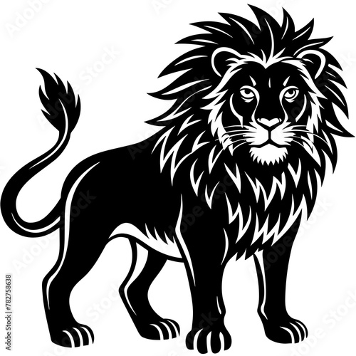 lion head mascot lion silhouette vector icon svg characters Holiday t shirt black lion face drawn trendy logo Vector illustration lion on a white background eps png