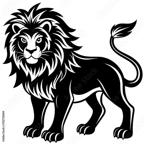 Fototapeta Naklejka Na Ścianę i Meble -  lion head mascot,lion silhouette,vector,icon,svg,characters,Holiday t shirt,black lion face drawn trendy logo Vector illustration,lion on a white background,eps,png