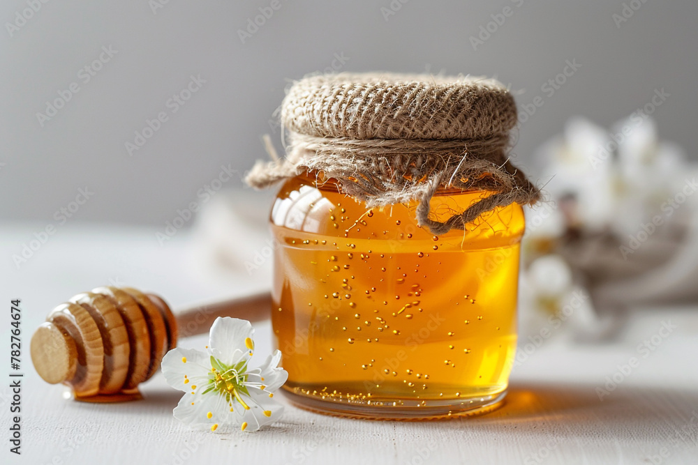 Pure honey in bottle Pure honey in bottle