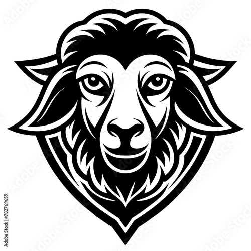 sheep head mascot,sheep silhouette,vector,icon,svg,characters,Holiday t shirt,black sheep drawn trendy logo Vector illustration,sheep on a white background,eps,png photo