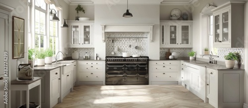 Maintain a balanced mix of functionality and style for a practical yet beautiful kitchen ambiance. photo