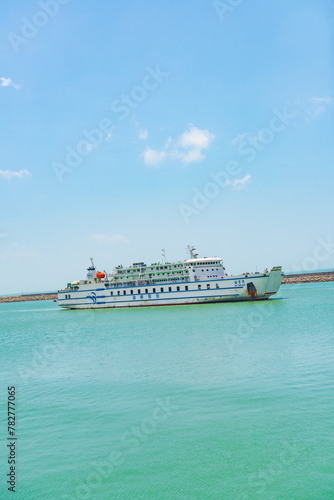 Ferry on Qiongzhou Strait, China photo