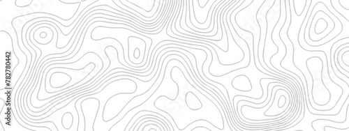 Abstract pattern with lines. Abstract sea map geographic contour map and topographic contours map background. Abstract white pattern topography vector background. Topographic line map background. photo