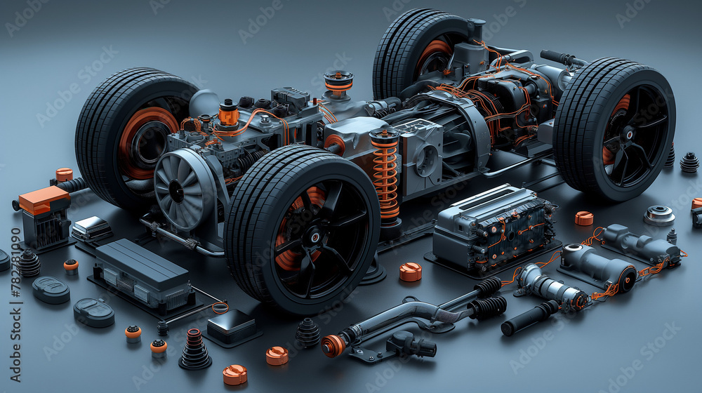 engine technology parts modern car of the future concept engine technology parts modern car of the future concept