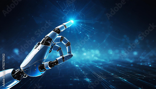 Cyborg hand 3D background futuristic background finger