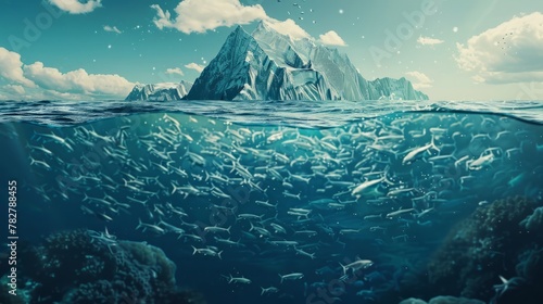 Wallpaper Mural the concept of World Ocean Day. Beautiful nature landscape. World Water Day.  Torontodigital.ca