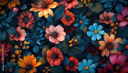 beauty of flowers and botanicals, offering intricate patterns and vibrant colors inspired by nature's bounty © jamrut