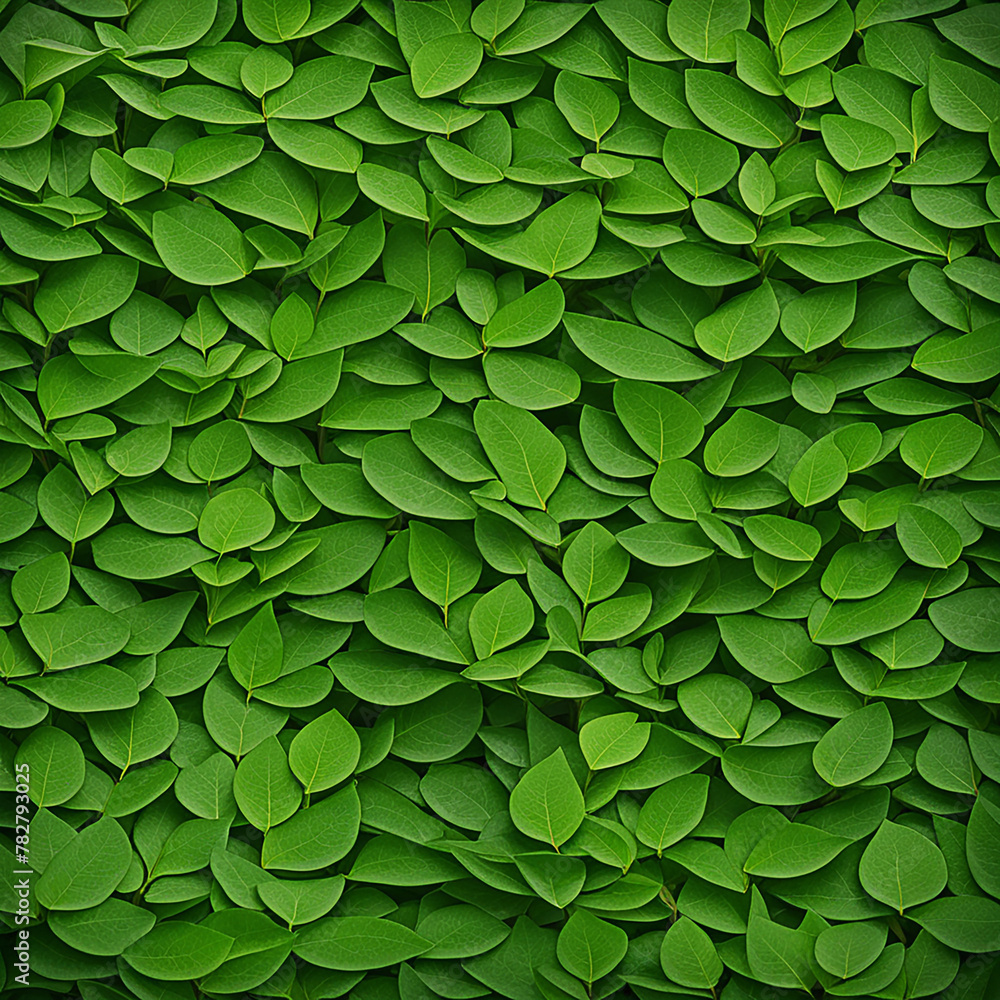 Naklejka premium Fresh green foliage fresh leaves, natural green leaves banner,background
