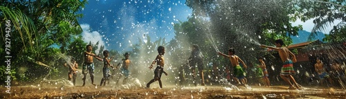Songkran in the countryside photo