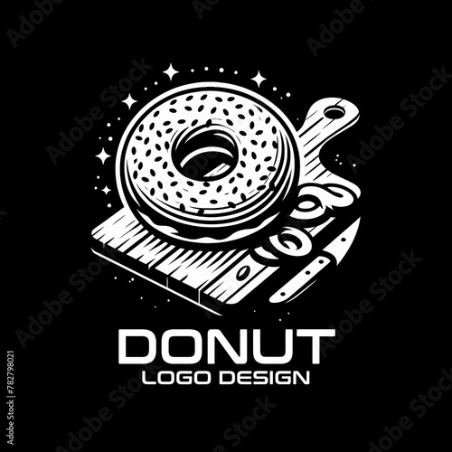 Donut Vector Logo Design photo