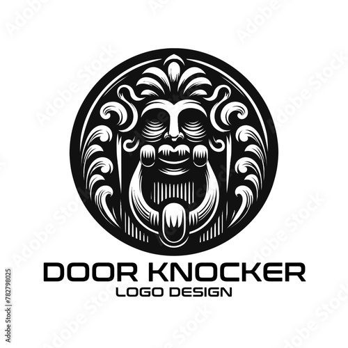Door Knocker Vector Logo Design