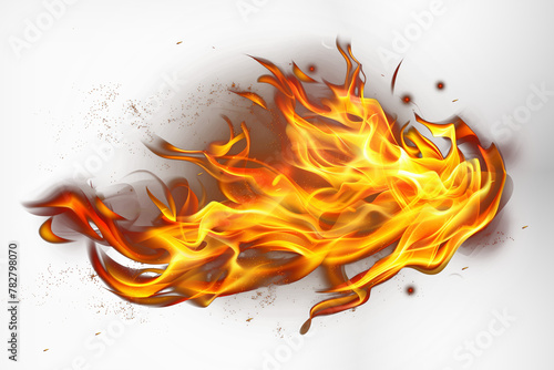 Transparent realistic burning fire flame, fire flame transparent background png file, realistic fire effect, Generative AI