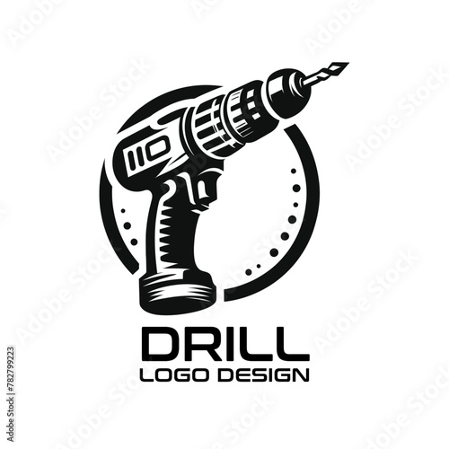 Drill Vector Logo Design photo