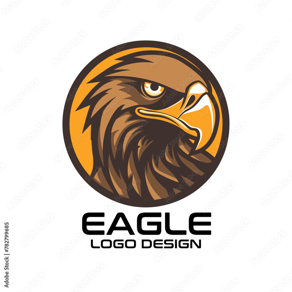 Eagle Cartoon Vector Logo Design Eagle Cartoon Vector Logo Design