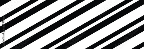  Abstract black monochrome stripe pattern design. Minimal striped surface isolated on white background. Vector photo