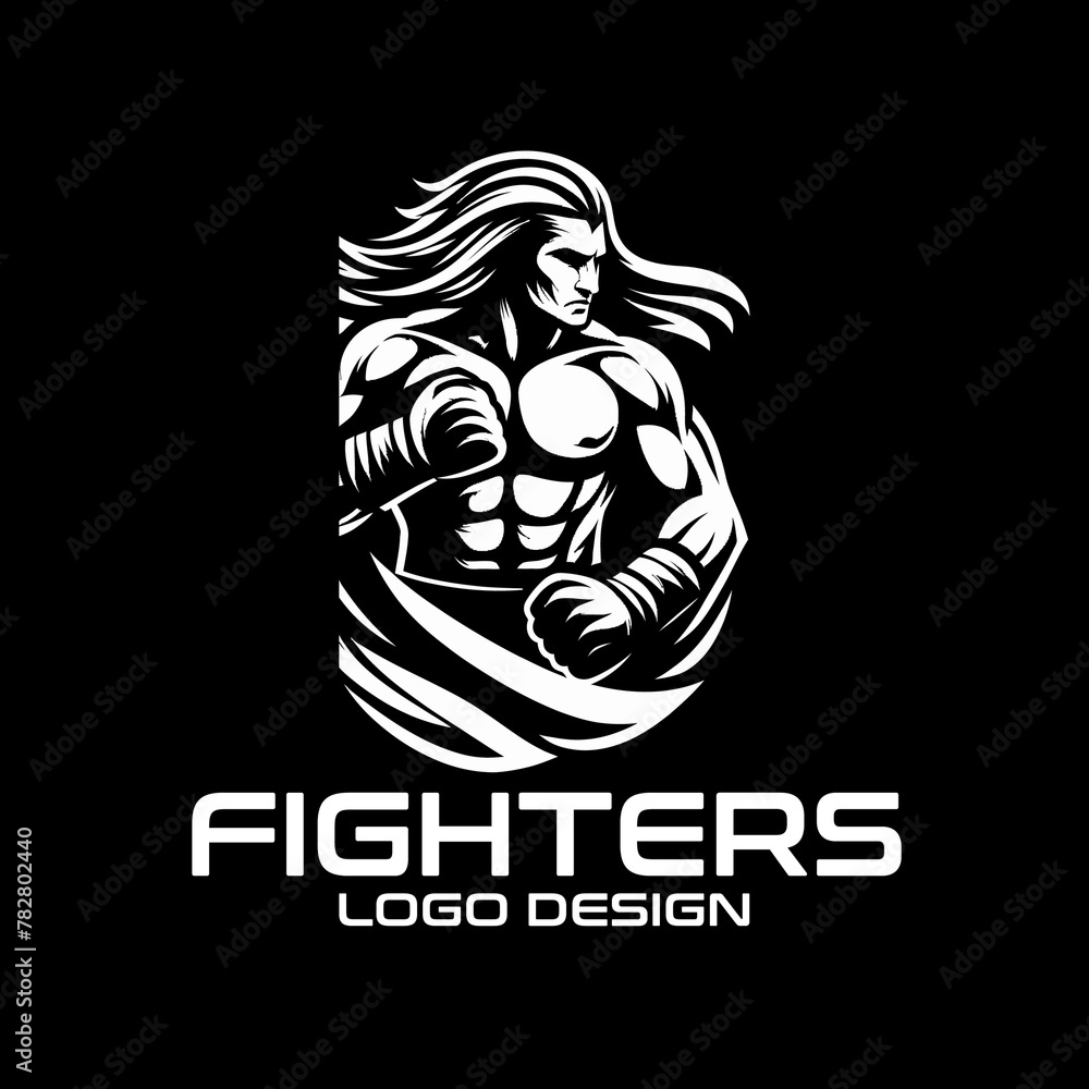 Fighters Vector Logo Design Fighters Vector Logo Design