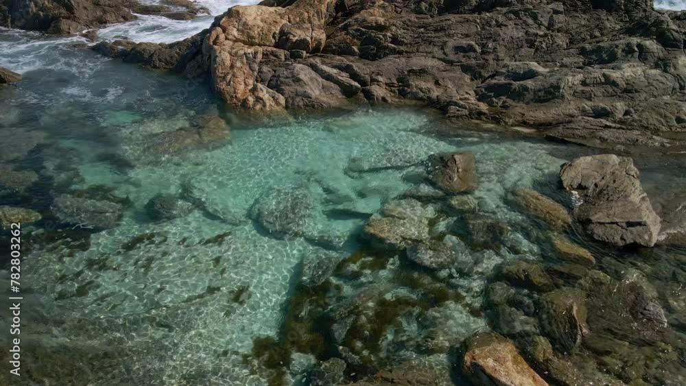 Beautiful clear turquoise water rock pool at Greenly Beach, Eyre Peninsula, South Australia Beautiful clear turquoise water rock pool at Greenly Beach, Eyre Peninsula, South Australia