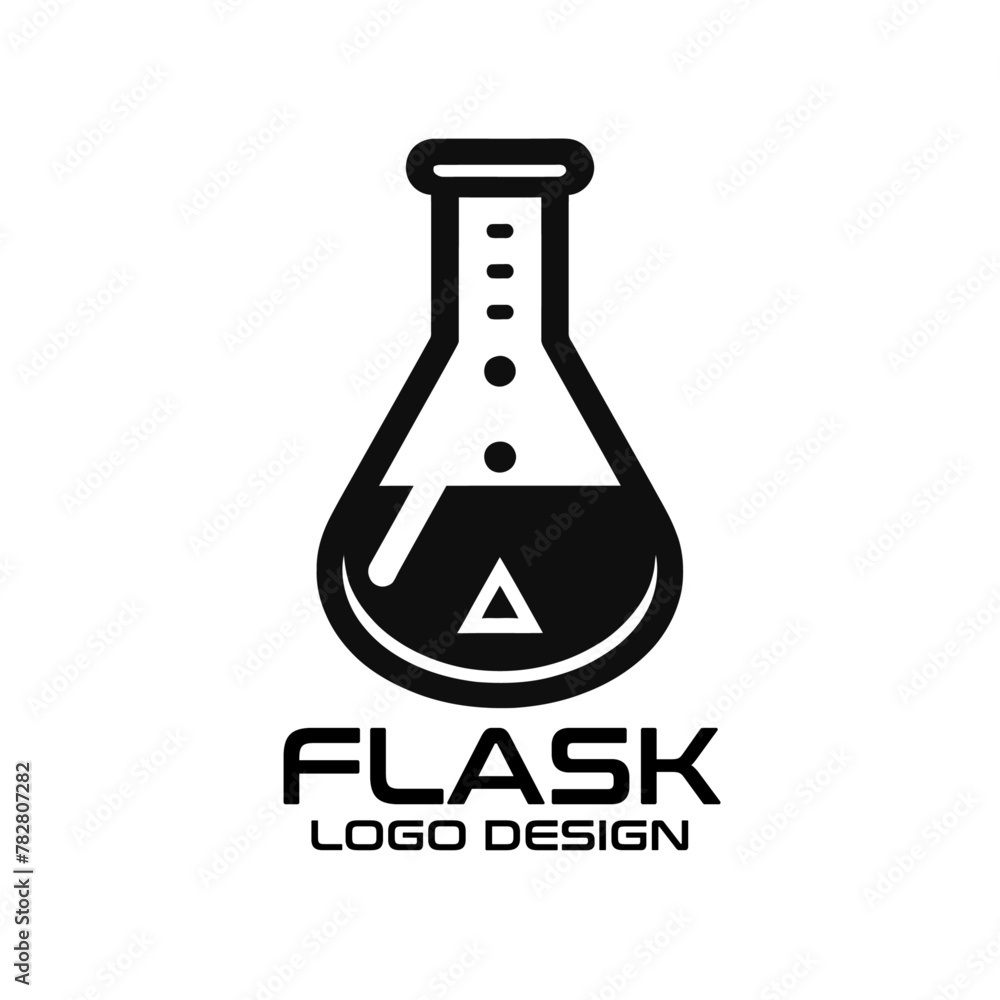 Flask Vector Logo Design Flask Vector Logo Design