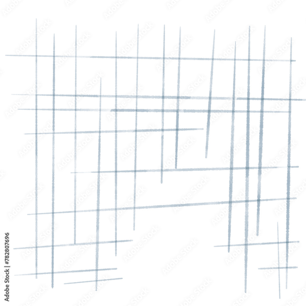 直線で描いたかすれたグレーの網のイラスト