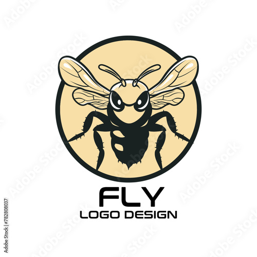 Fly Cartoon Vector Logo Design photo