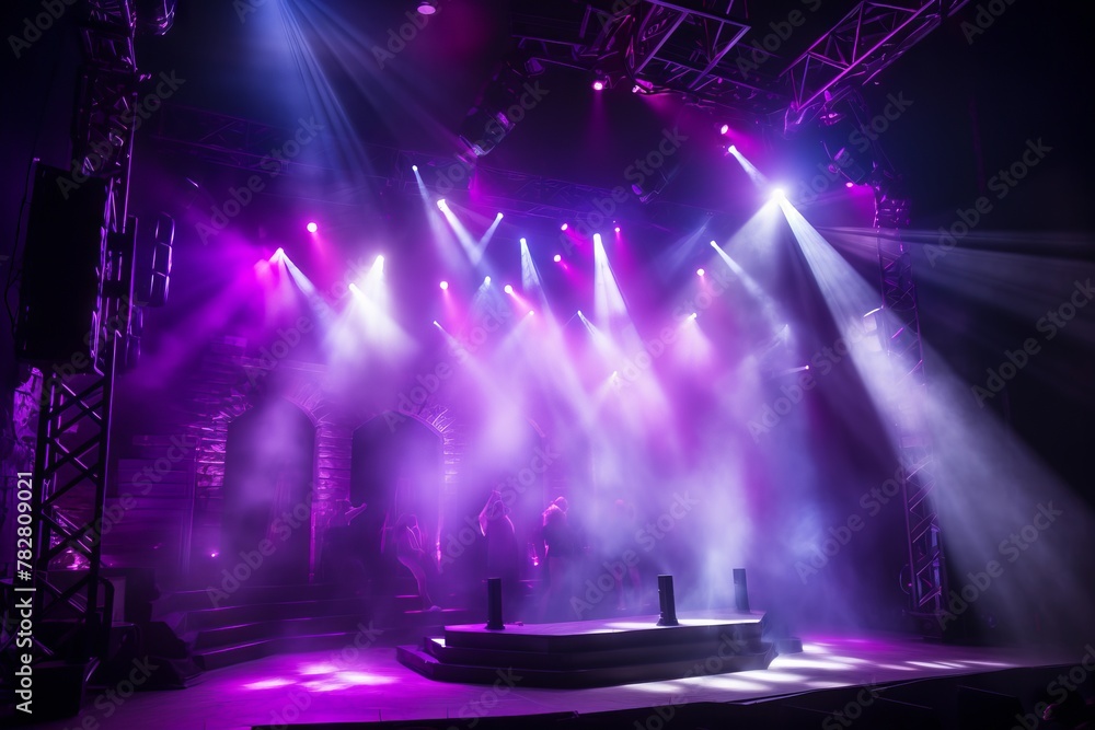 Dramatic stage lighting enhancing the atmosphere