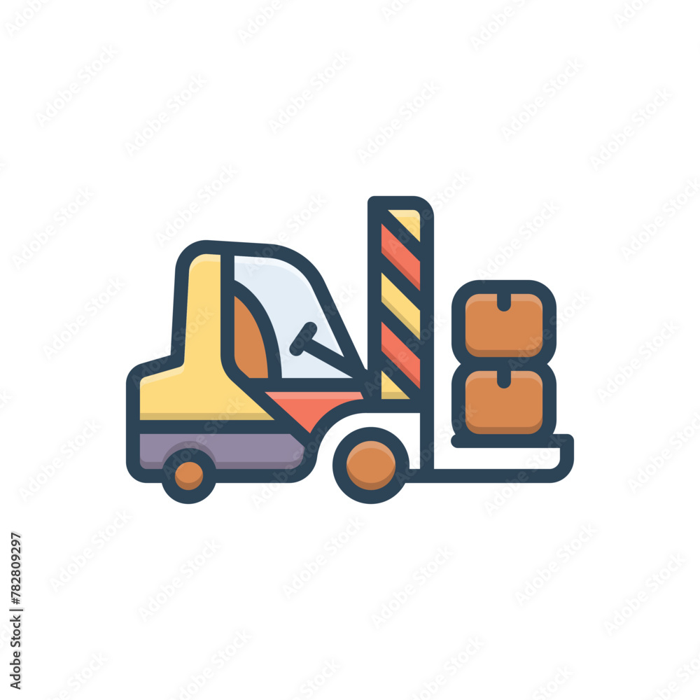 Color illustration icon for material handling