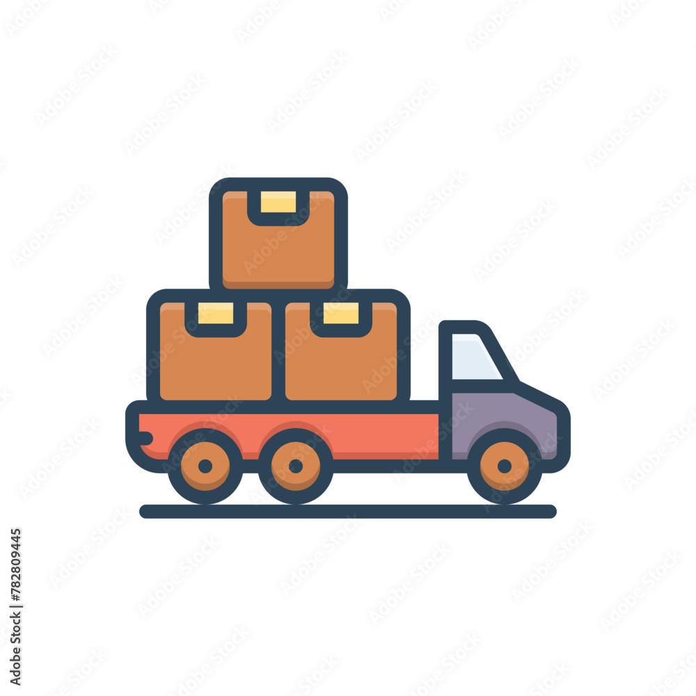 Naklejka premium Color illustration icon for goods