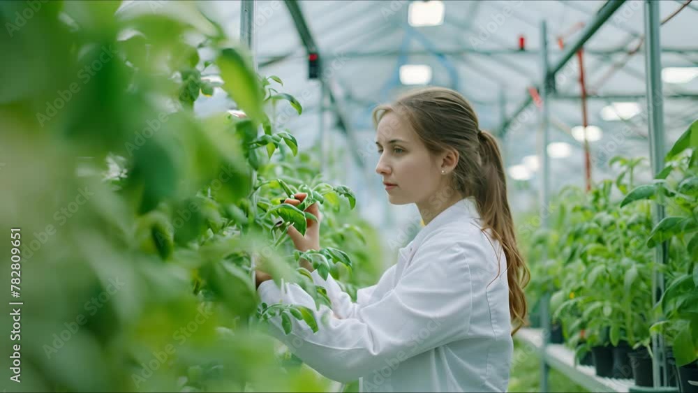Large industrial greenhouse with fresh natural plants. Concept of growing healthy food, diet, vegetarianism and technology. Large industrial greenhouse with fresh natural plants. Concept of growing healthy food, diet, vegetarianism and technology.