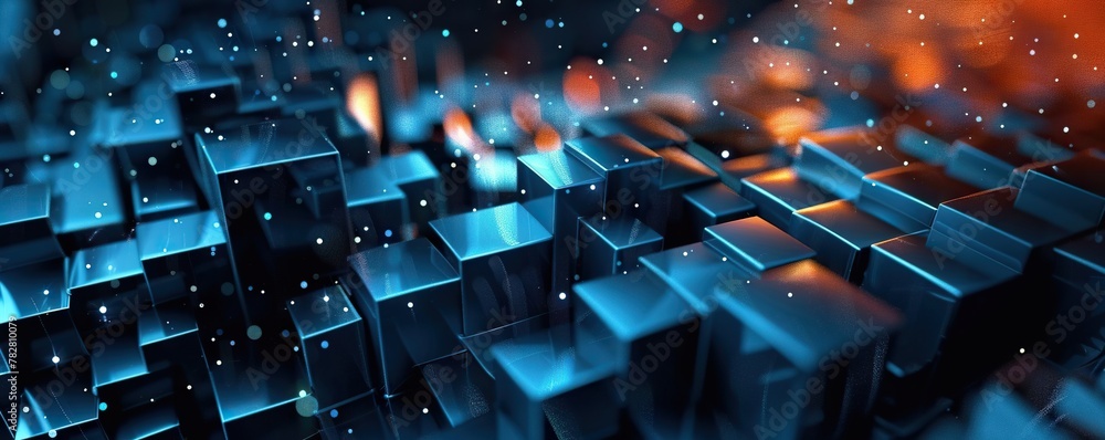 Obraz premium Digital background for tech, AI, data, audio, graphics, and more