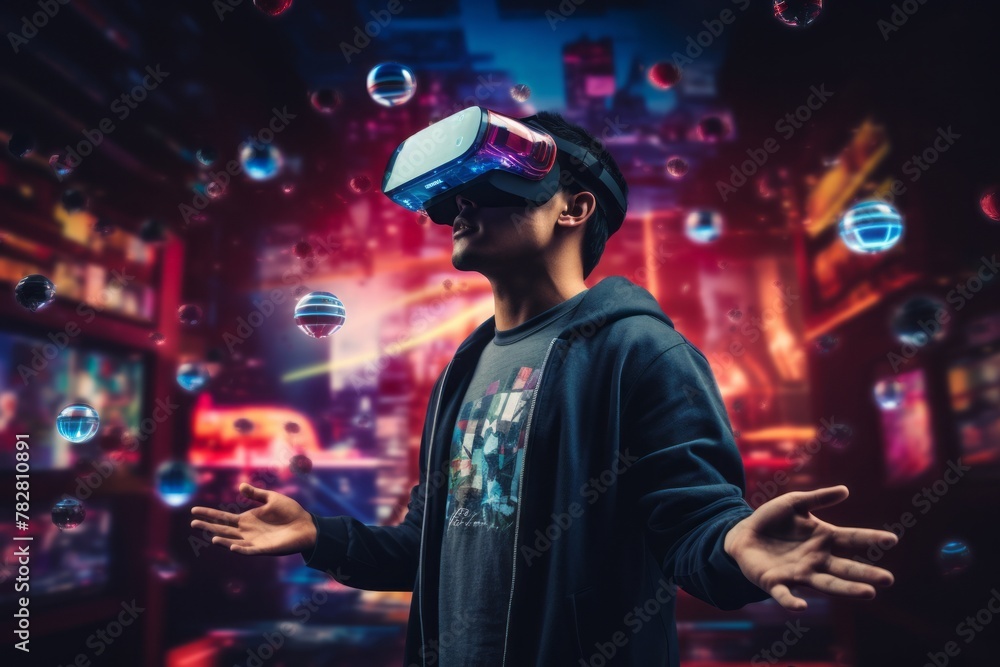 A person using VR for skill development A person using VR for skill development