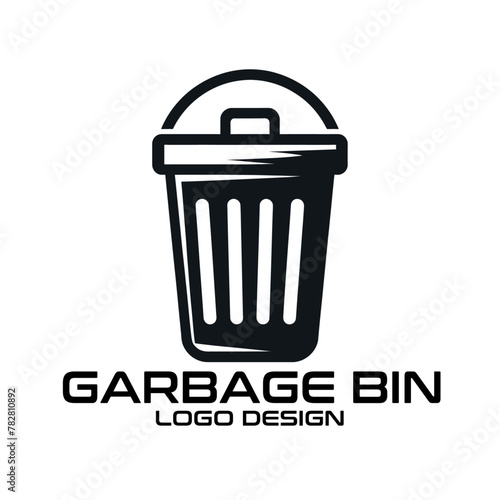 Garbage Bin Vector Logo Design