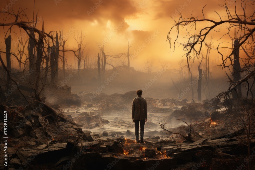 Obraz premium A survivor of a forest fire