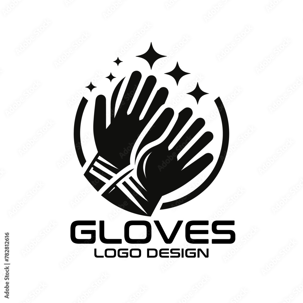 Obraz premium Gloves Vector Logo Design