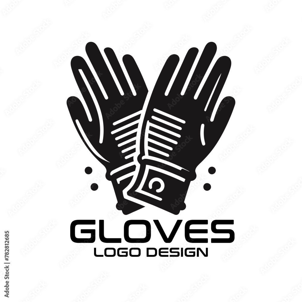 Obraz premium Gloves Vector Logo Design