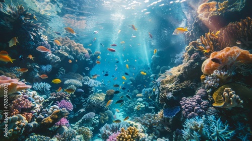 Beautiful underwater view to commemorate world oceans day  © MOUISITON